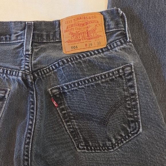 Vintage Levi's 501 Jeans Perfect Faded Black - Picture 3 of 11